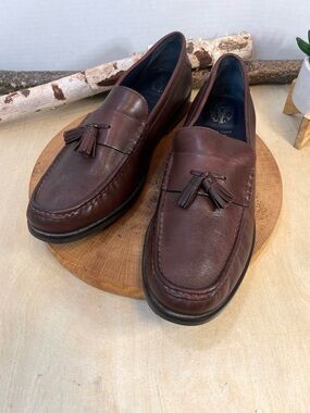 Cole Haan Grand OS Pinch Friday Tassel Loafers Size 13 Cordovan Burgundy